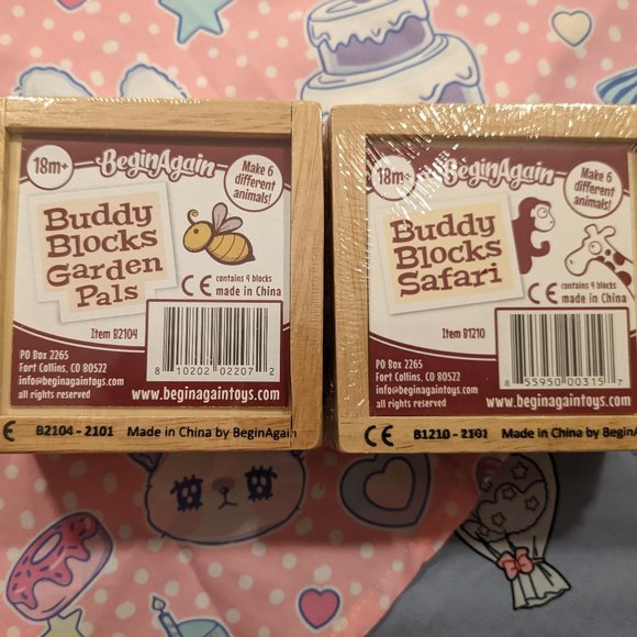 BUDDY BLOCKS - SAFARI ANIMALS/GARDEN PALS - Picture 3 of 5